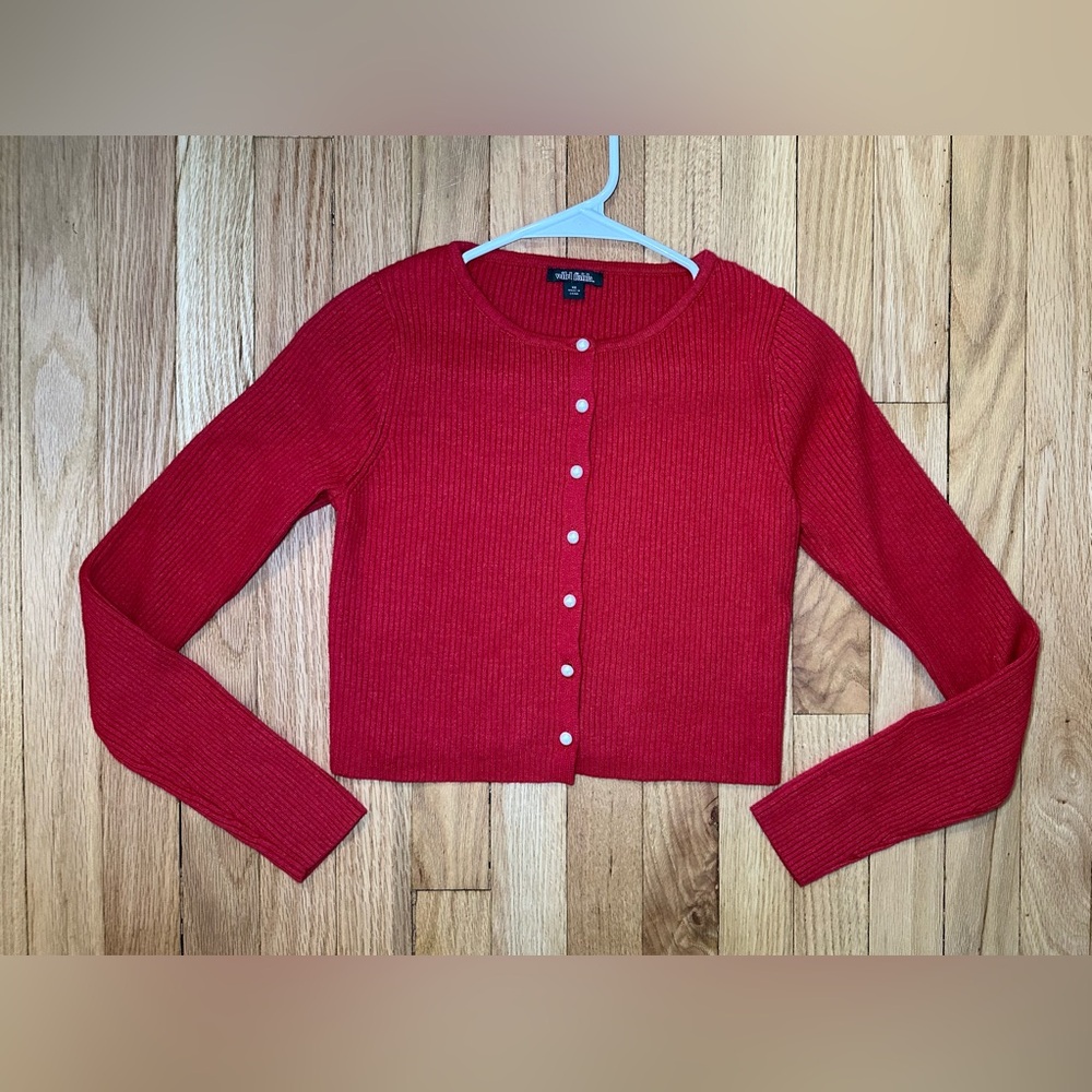 Wild Fable Cherry Red Cardigan